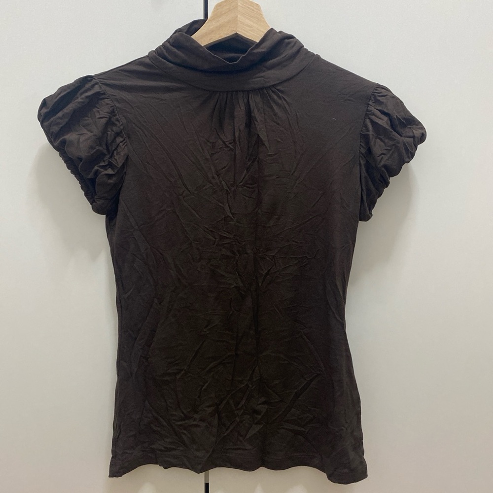 Ann Taylor Loft Brown Turtleneck Top
